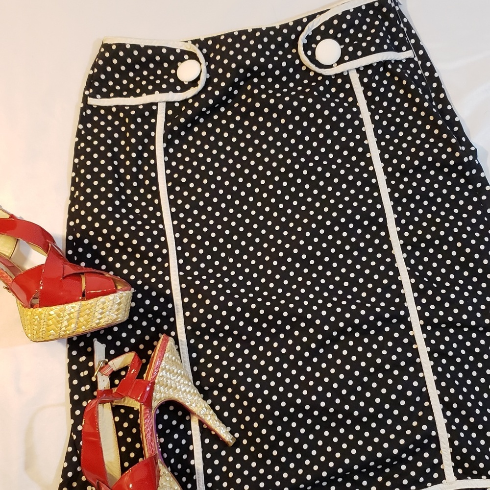 Vintage Polka Dot Jospeh Altier Walker Skirt